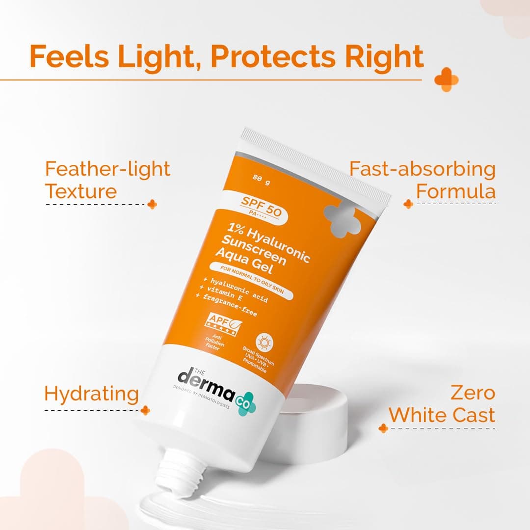 The Derma Co 1% Hyaluronic Sunscreen Aqua Gel SPF 50 product image