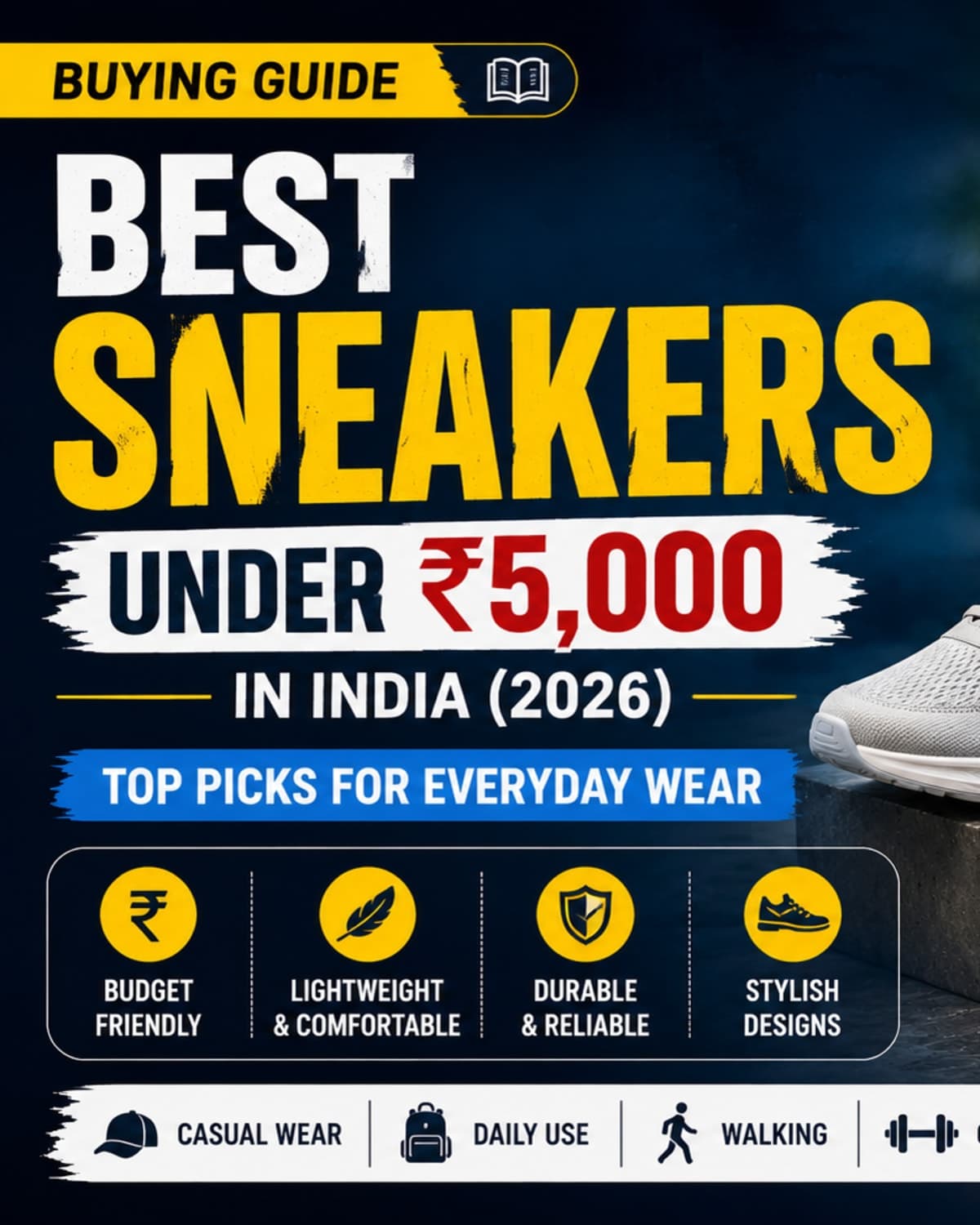 Best Sneakers Under ₹5,000 in India (2026 Buying Guide) cover image