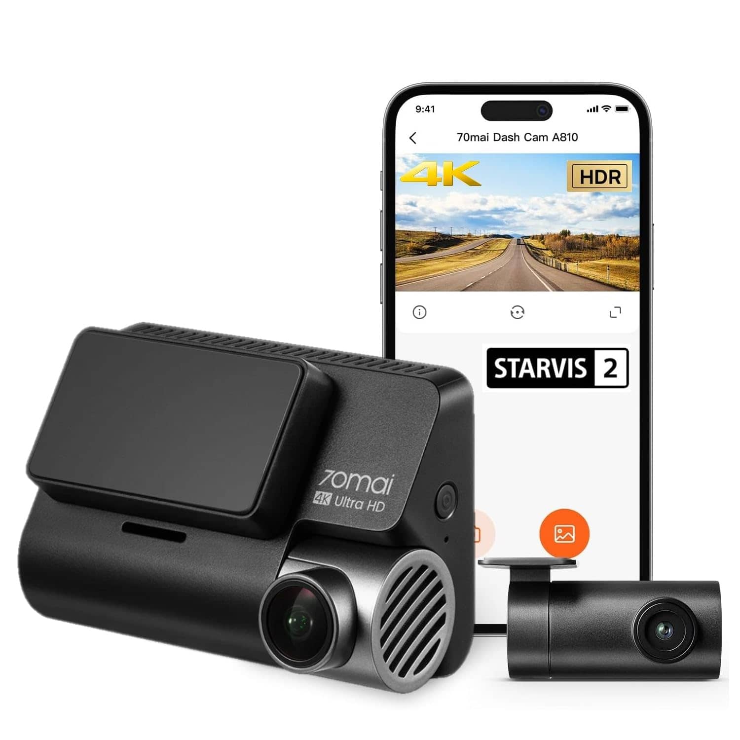 70mai A810 4K Dual Dash Cam product image